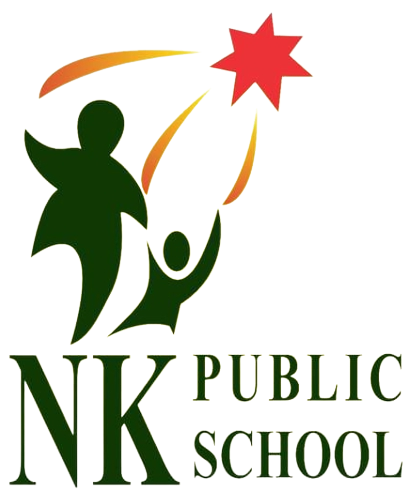 N K Public School logo – Silhouette of a teacher and student reaching for a star, representing educational growth and excellence in Bhubaneswar, Odisha